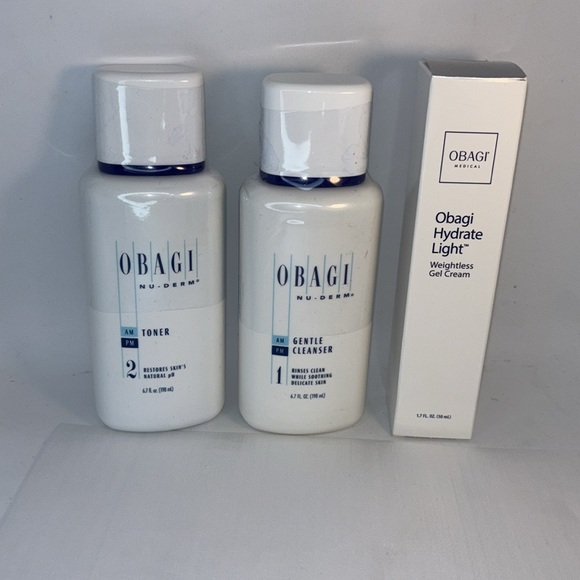 Obagi Nu-Derm Gentle Cleanser Toner obagi hydrate Light Bundle NWT - Picture 1 of 9